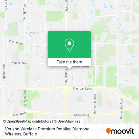 Verizon Wireless Premium Retailer, Diamond Wireless map