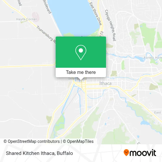 Shared Kitchen Ithaca map