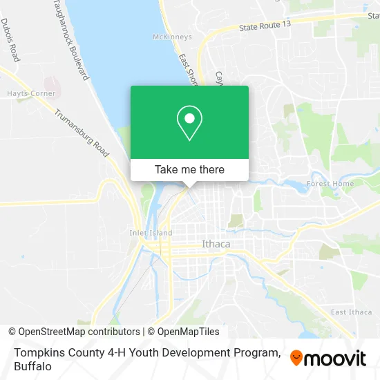 Tompkins County 4-H Youth Development Program map