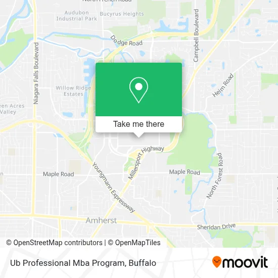 Ub Professional Mba Program map