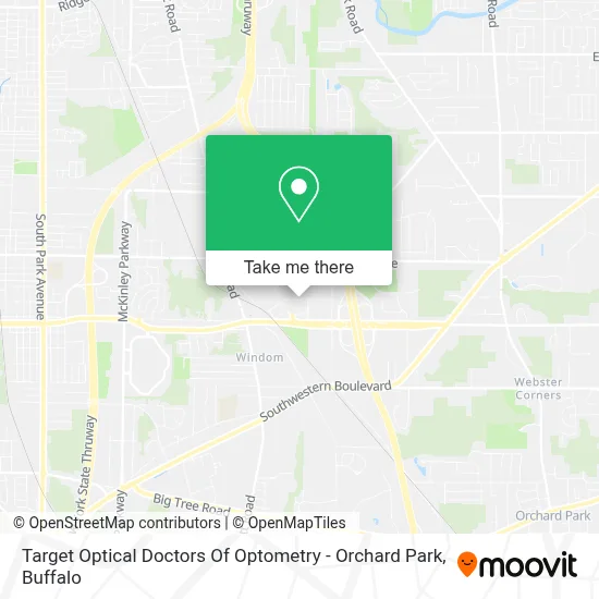 Target Optical Doctors Of Optometry - Orchard Park map