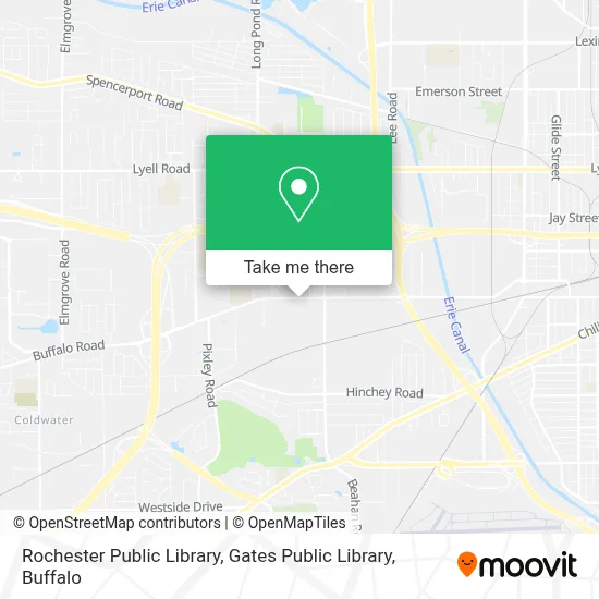 Rochester Public Library, Gates Public Library map