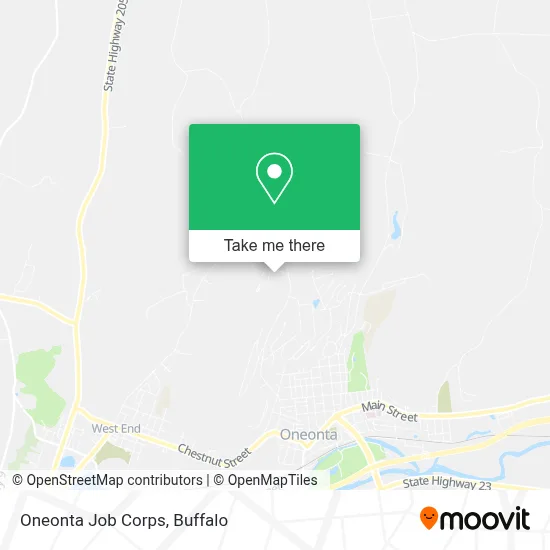Oneonta Job Corps map