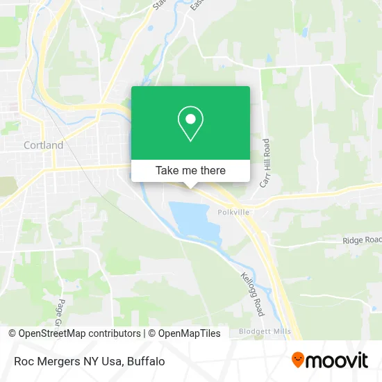 Roc Mergers NY Usa map