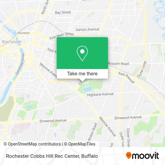 Rochester Cobbs Hill Rec Center map