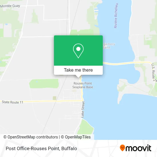 Post Office-Rouses Point map