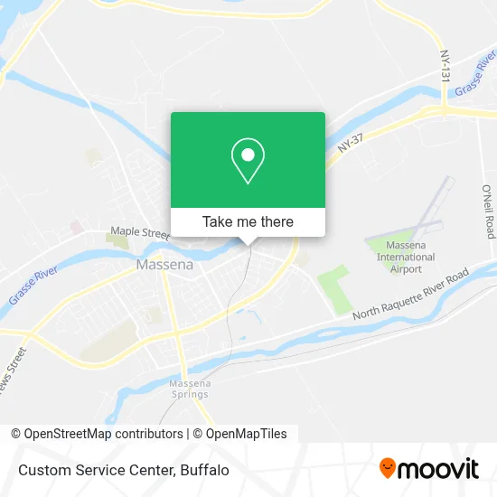 Custom Service Center map