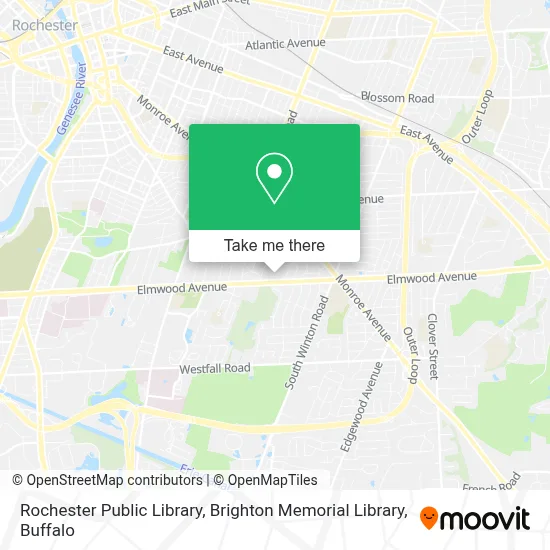 Rochester Public Library, Brighton Memorial Library map