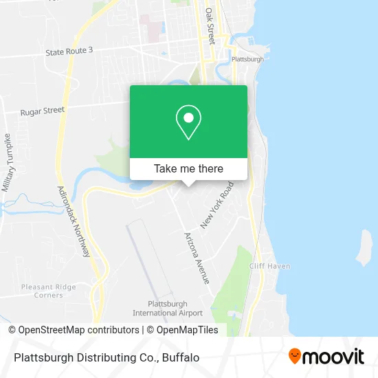 Plattsburgh Distributing Co. map