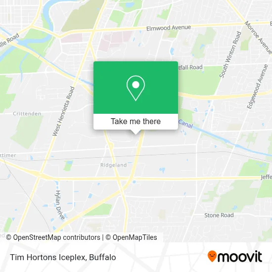 Tim Hortons Iceplex map