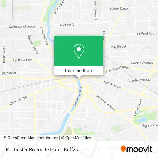 Rochester Riverside Hotel map