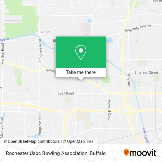 Rochester Usbc Bowling Association map
