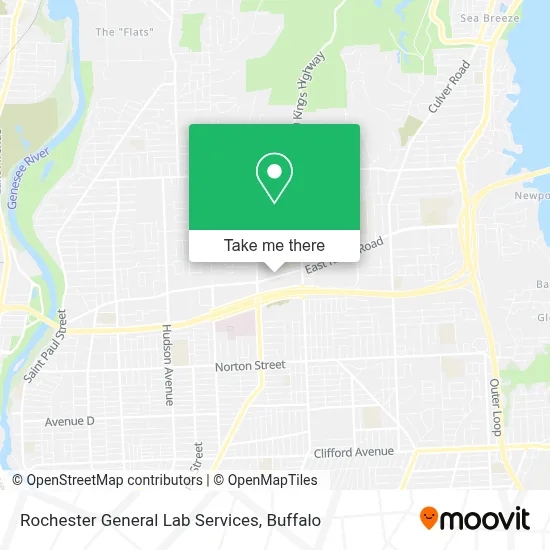 Rochester General Lab Services map
