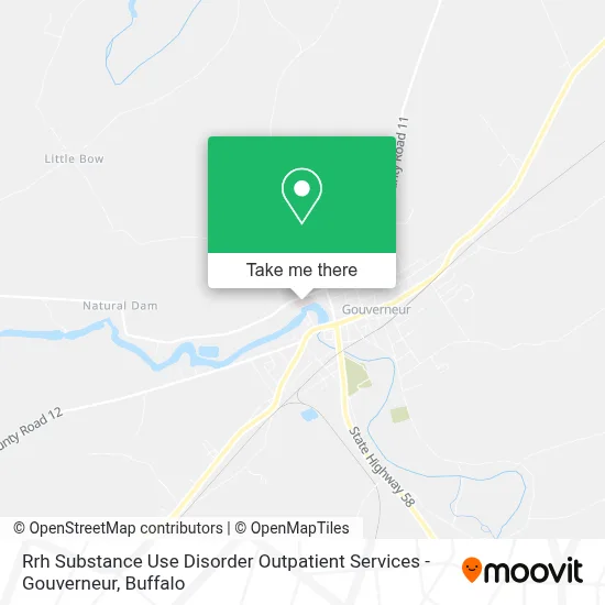 Rrh Substance Use Disorder Outpatient Services - Gouverneur map