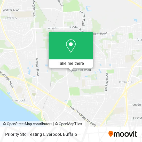 Priority Std Testing Liverpool map