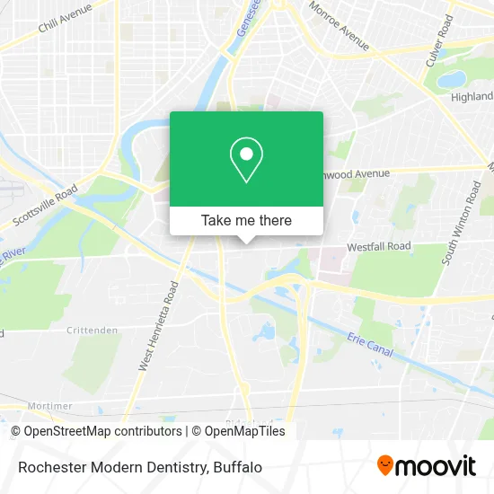 Rochester Modern Dentistry map