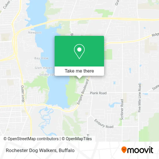 Rochester Dog Walkers map