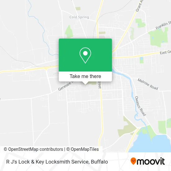 R J's Lock & Key Locksmith Service map