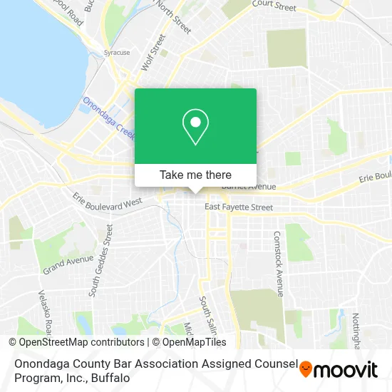 Onondaga County Bar Association Assigned Counsel Program, Inc. map