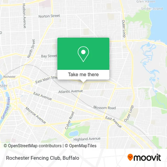 Rochester Fencing Club map