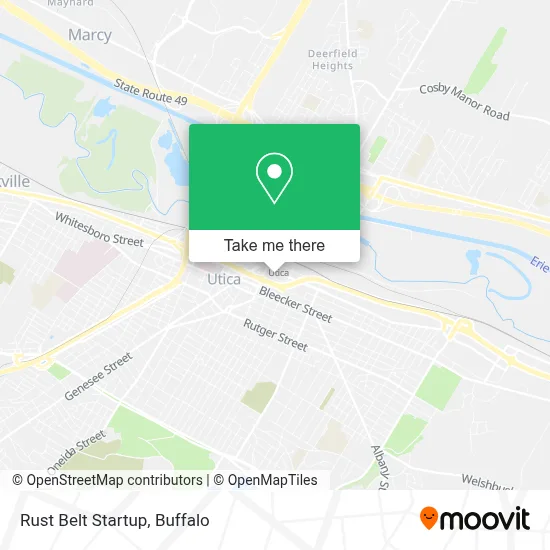 Rust Belt Startup map