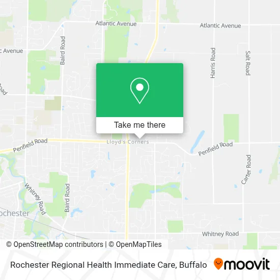Rochester Regional Health Immediate Care map