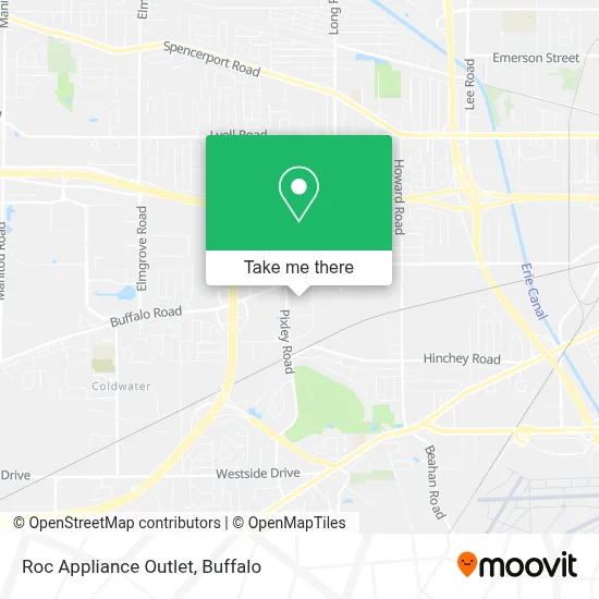 Roc Appliance Outlet map