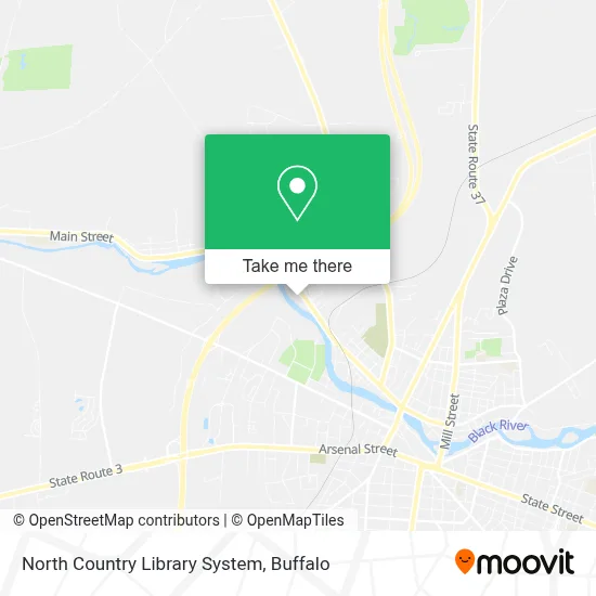 North Country Library System map