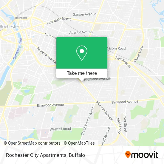 Rochester City Apartments map