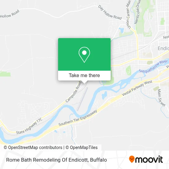 Rome Bath Remodeling Of Endicott map