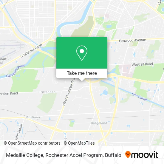 Medaille College, Rochester Accel Program map