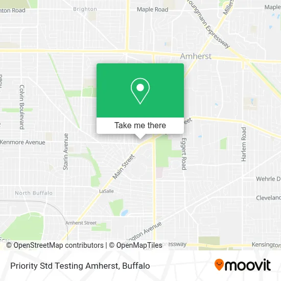Priority Std Testing Amherst map