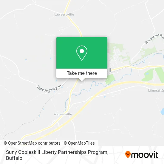 Suny Cobleskill Liberty Partnerships Program map