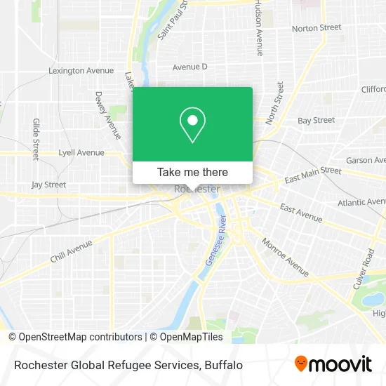 Rochester Global Refugee Services map