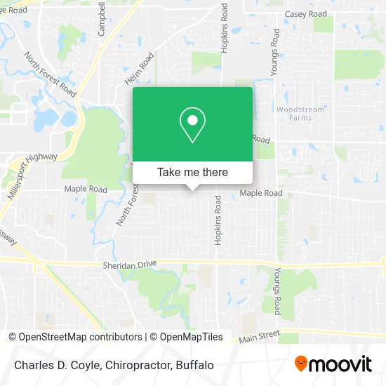 Charles D. Coyle, Chiropractor map