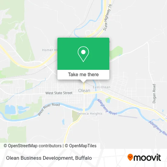 Olean Business Development map