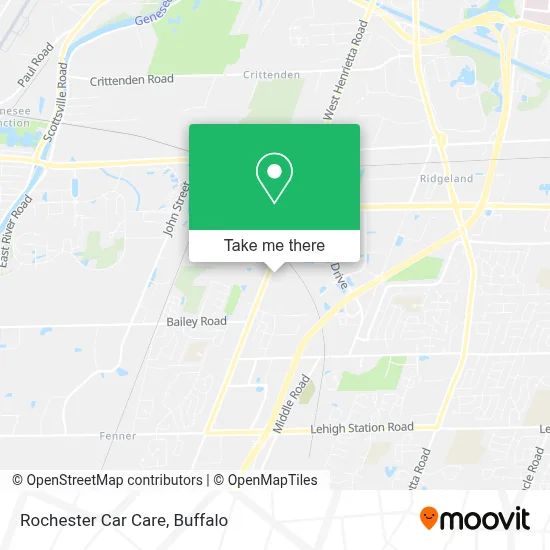 Rochester Car Care map