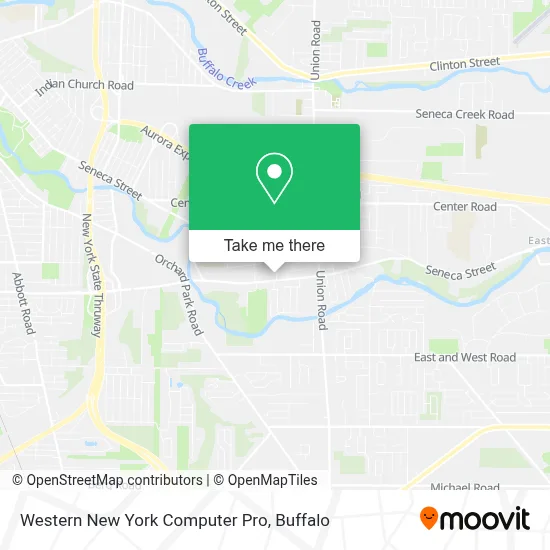Western New York Computer Pro map