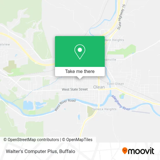 Walter's Computer Plus map