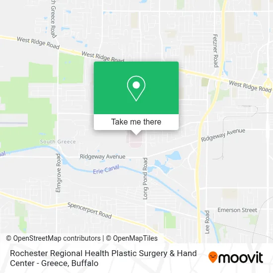 Rochester Regional Health Plastic Surgery & Hand Center - Greece map