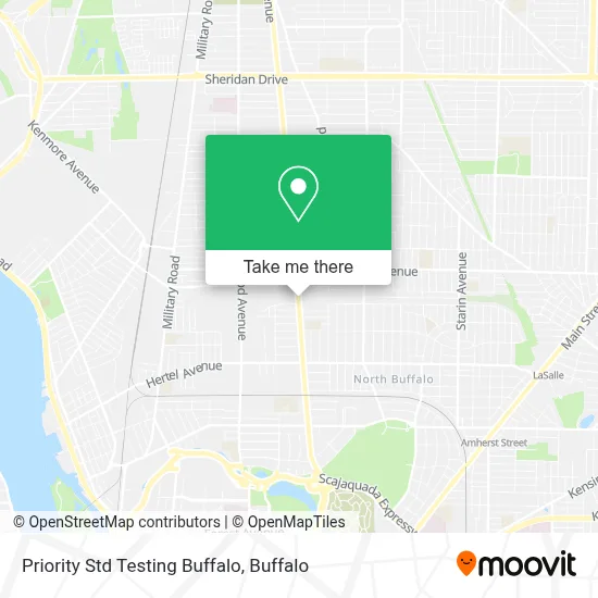 Priority Std Testing Buffalo map