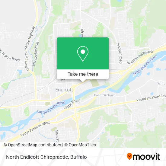 North Endicott Chiropractic map