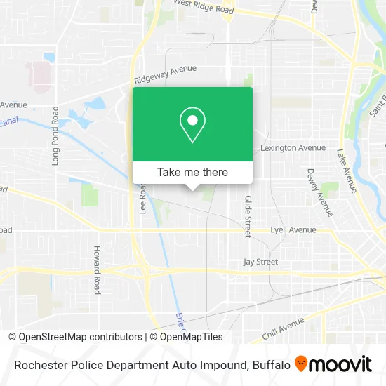 Rochester Police Department Auto Impound map