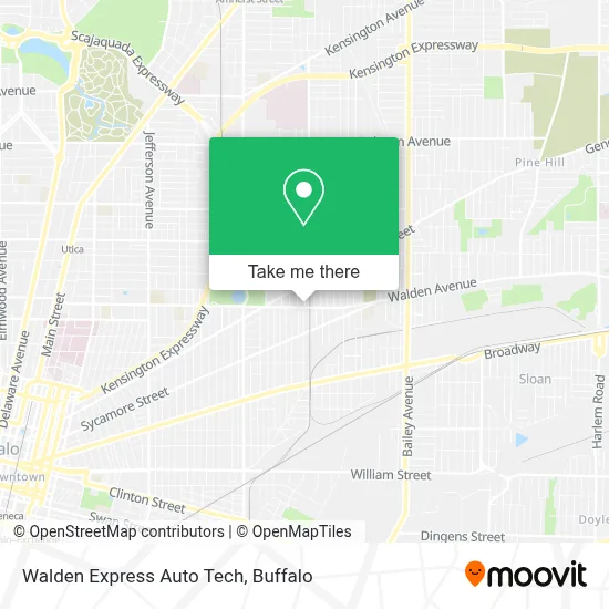 Walden Express Auto Tech map