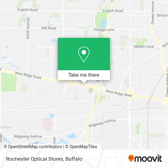 Rochester Optical Stores map