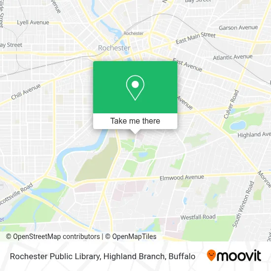 Rochester Public Library, Highland Branch map