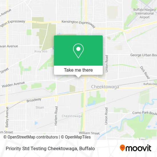 Priority Std Testing Cheektowaga map
