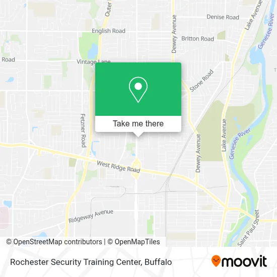 Rochester Security Training Center map