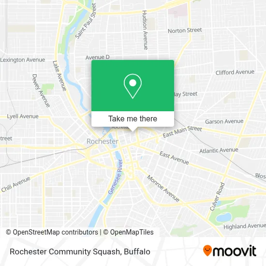 Rochester Community Squash map