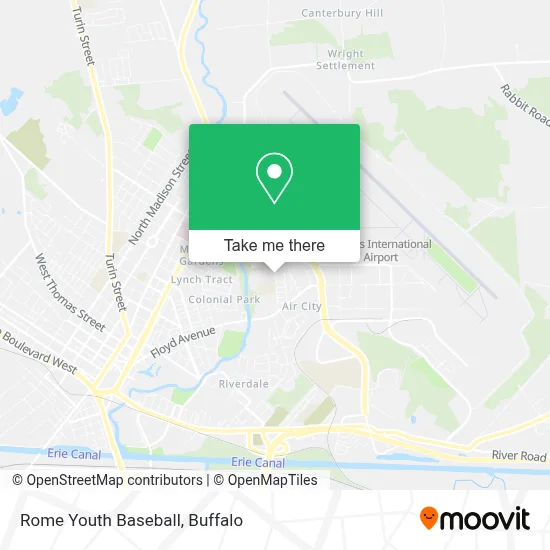 Rome Youth Baseball map